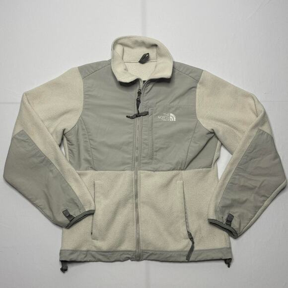 The North Face Women’s Full Zip Fleece Jacket Gray/Cream Size M - Picture 1 of 7